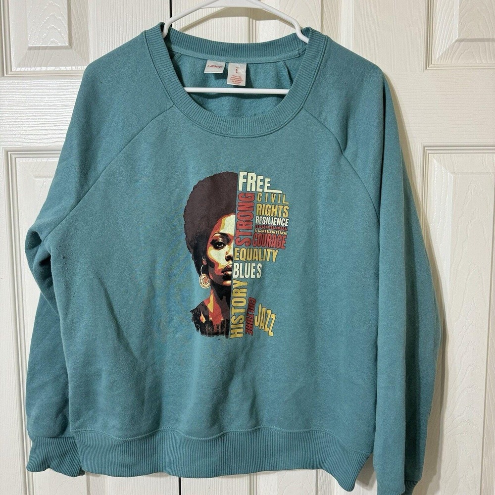 PAM GRIER Coffy Rap Graphic Print‎ Vintage Of 70 80 90 style Sweatshirt - L Y2K